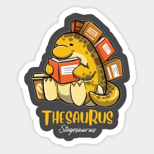 Thesaurus - Stegosaurus Reading Books Sticker